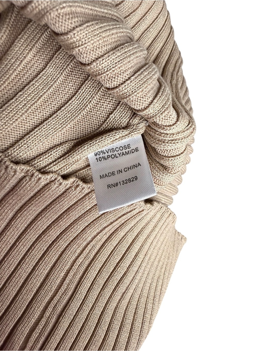 NBD Revolve Bekah Deep V Nude Midi Dress Tan Size Small NWT - Picture 5 of 5